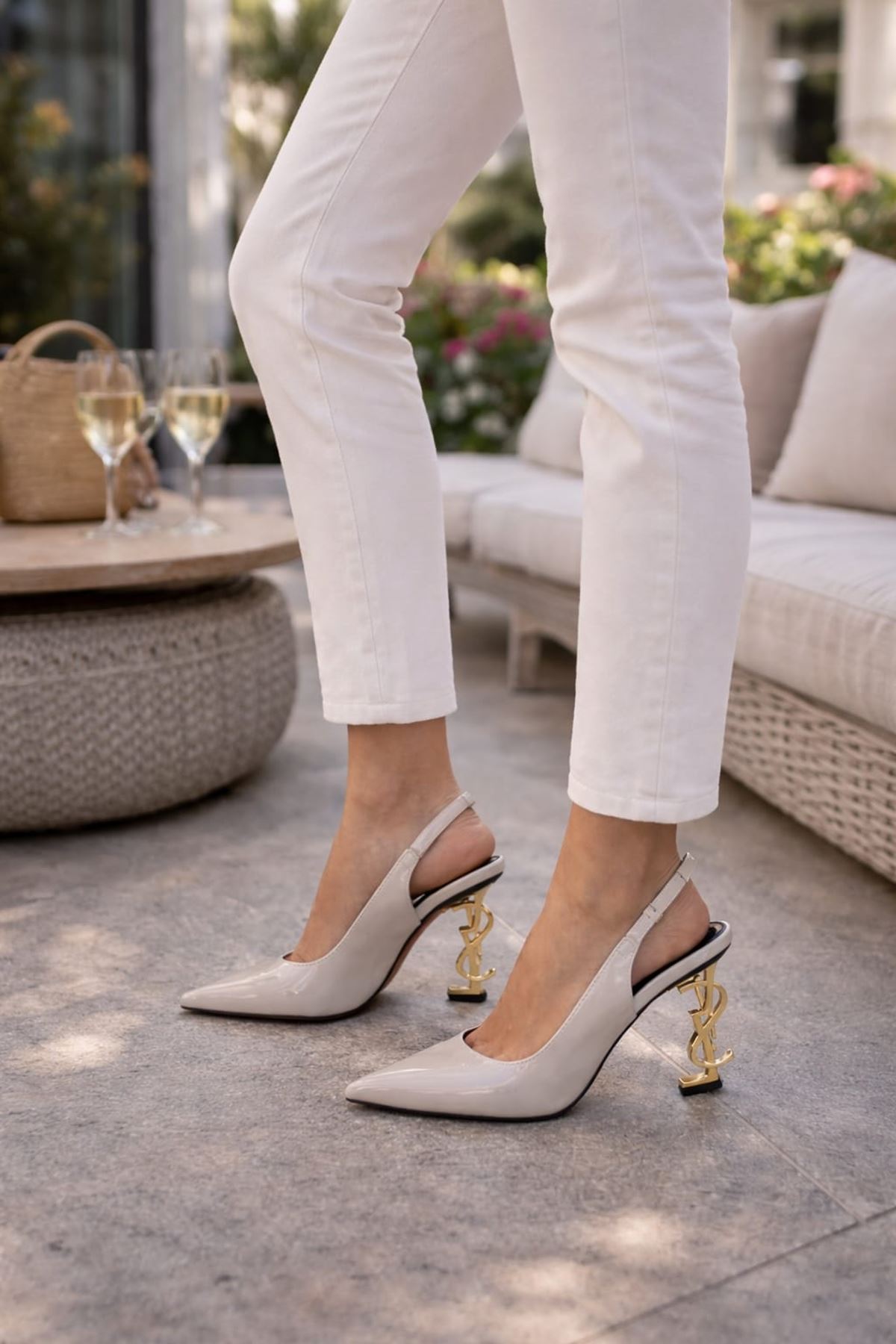 TALYA METAL YÜKSEK TOPUKLU SİVRİ BURUN ZARİF STİLETTO