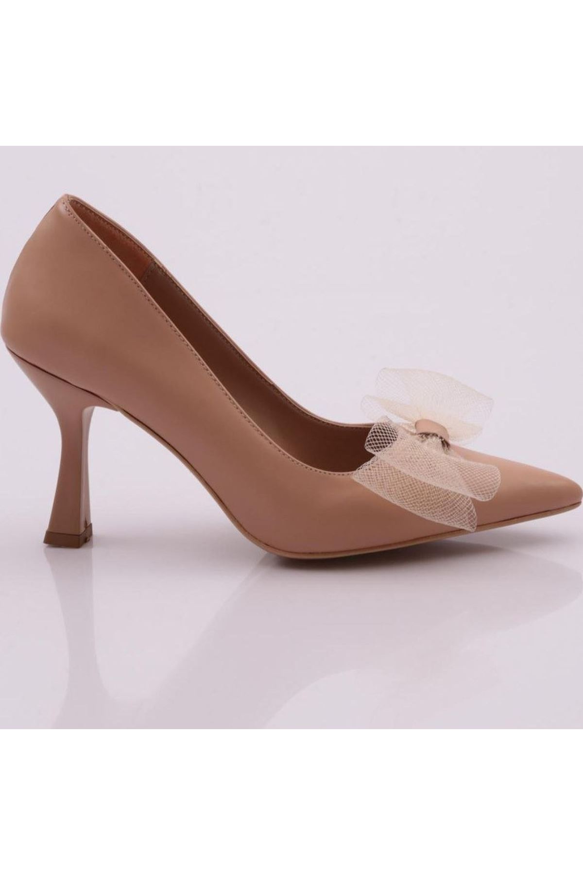 Kadın Yüksek Topuklu Ayakkabı, Ten Rengi