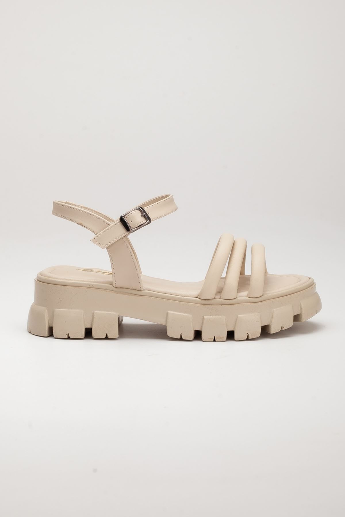 BAYAN NUT YÜKSEK TABAN BİLEKTEN BAĞLAMA BİYELİ