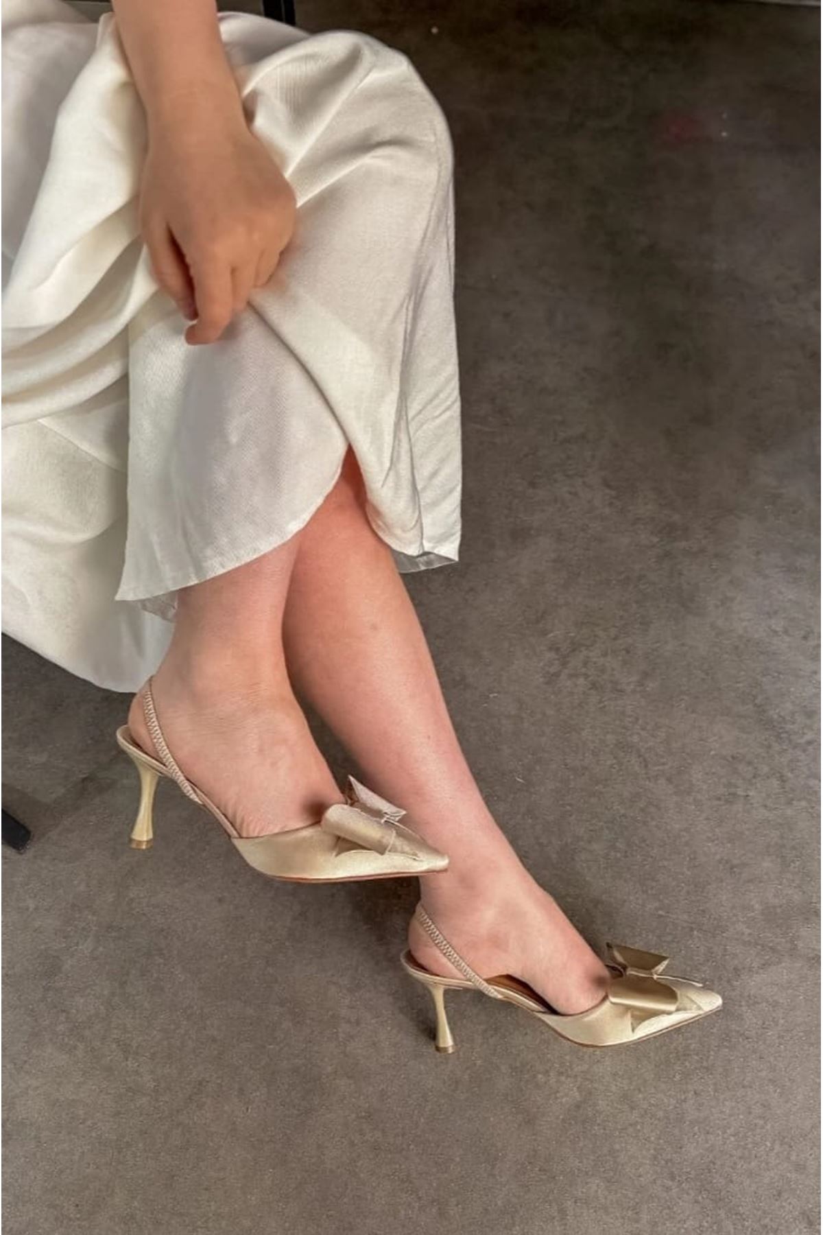 Rosella Fiyonklu Topuklu Kadın Ayakkabı