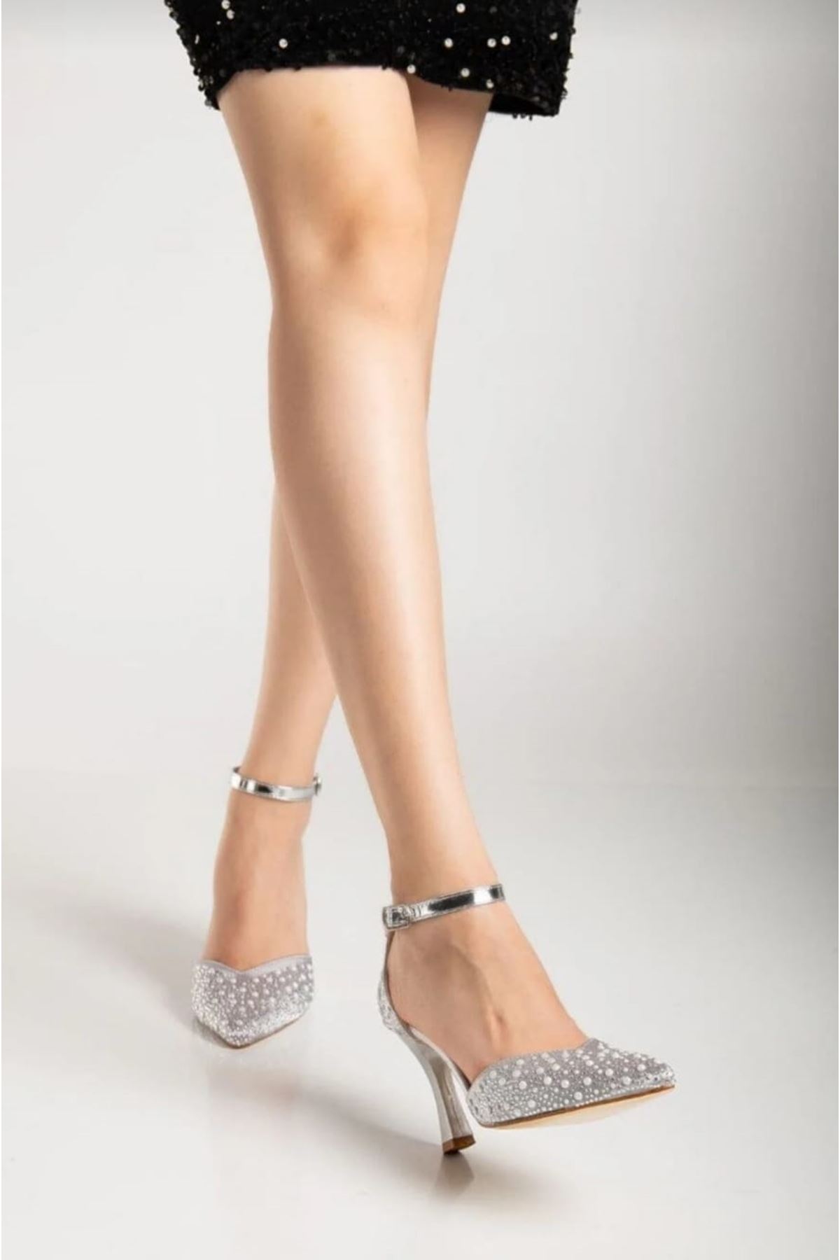 Helz Taşlı Topuklu Kadin Ayakkabı