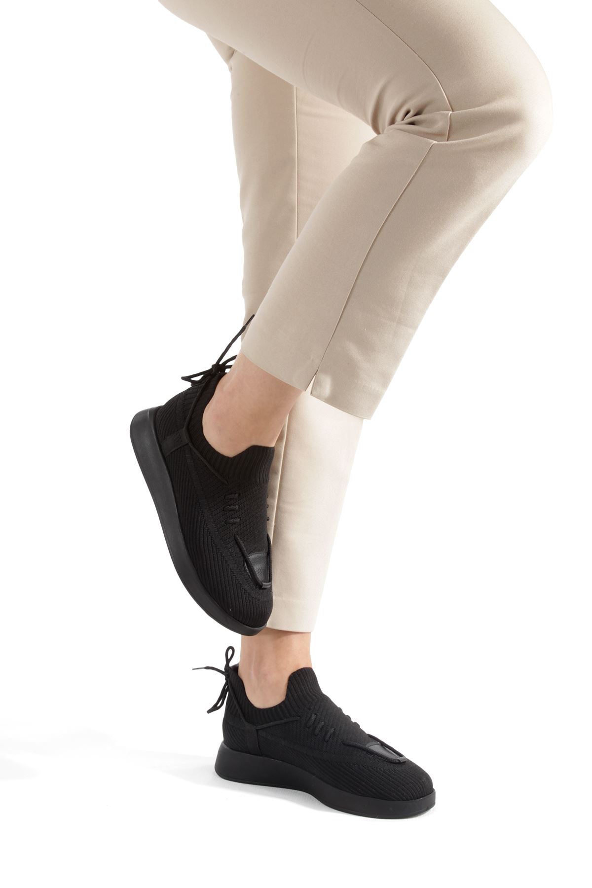 Kadın Sneaker Triko Spor Ayakkabı 