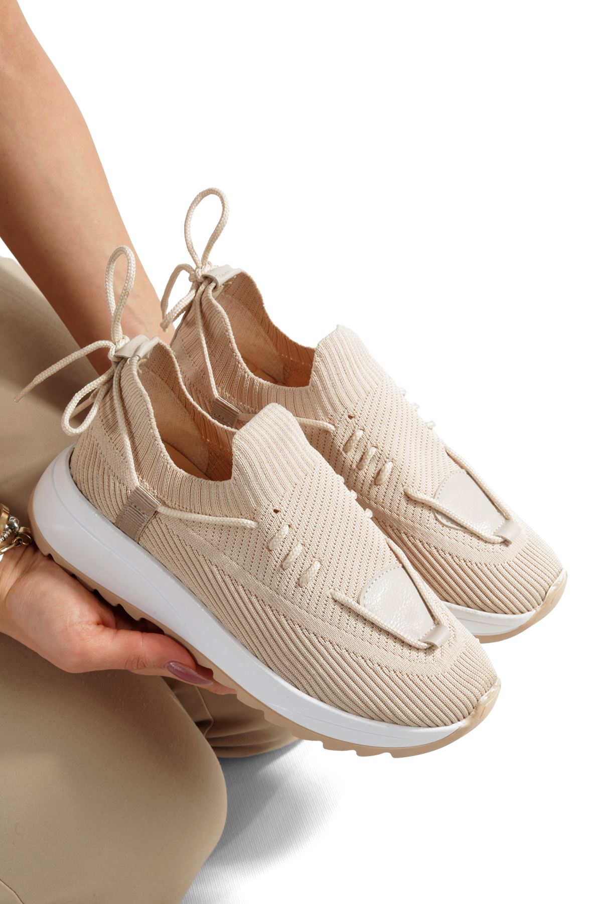 Kadın Sneaker Triko Spor Ayakkabı 