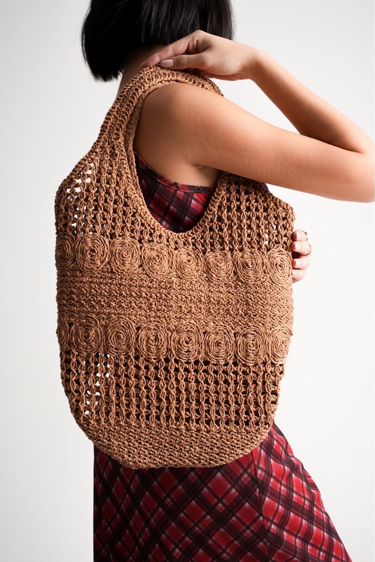 Amida Bej Kadın Sneaker Triko Spor Ayakkabı 