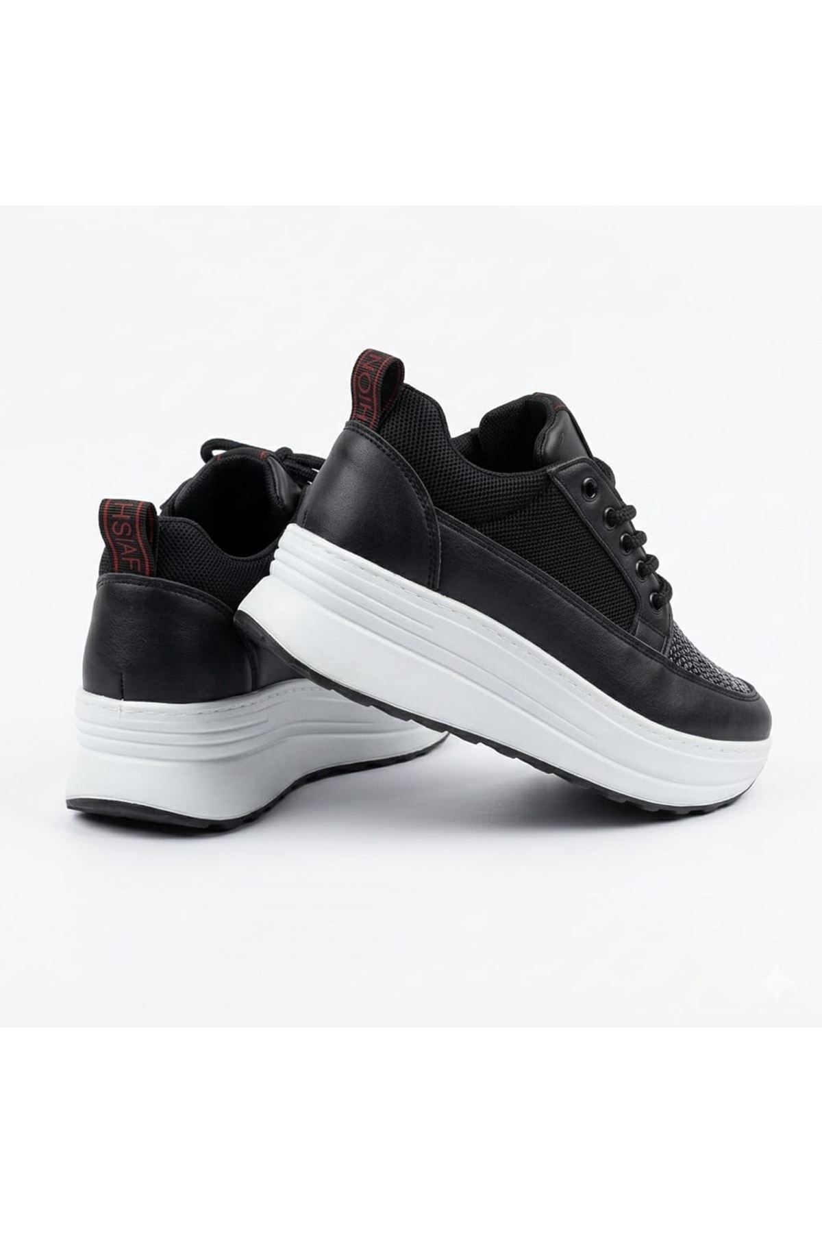  Siyah Beyaz Kadın Spor Ayakkabı A-1