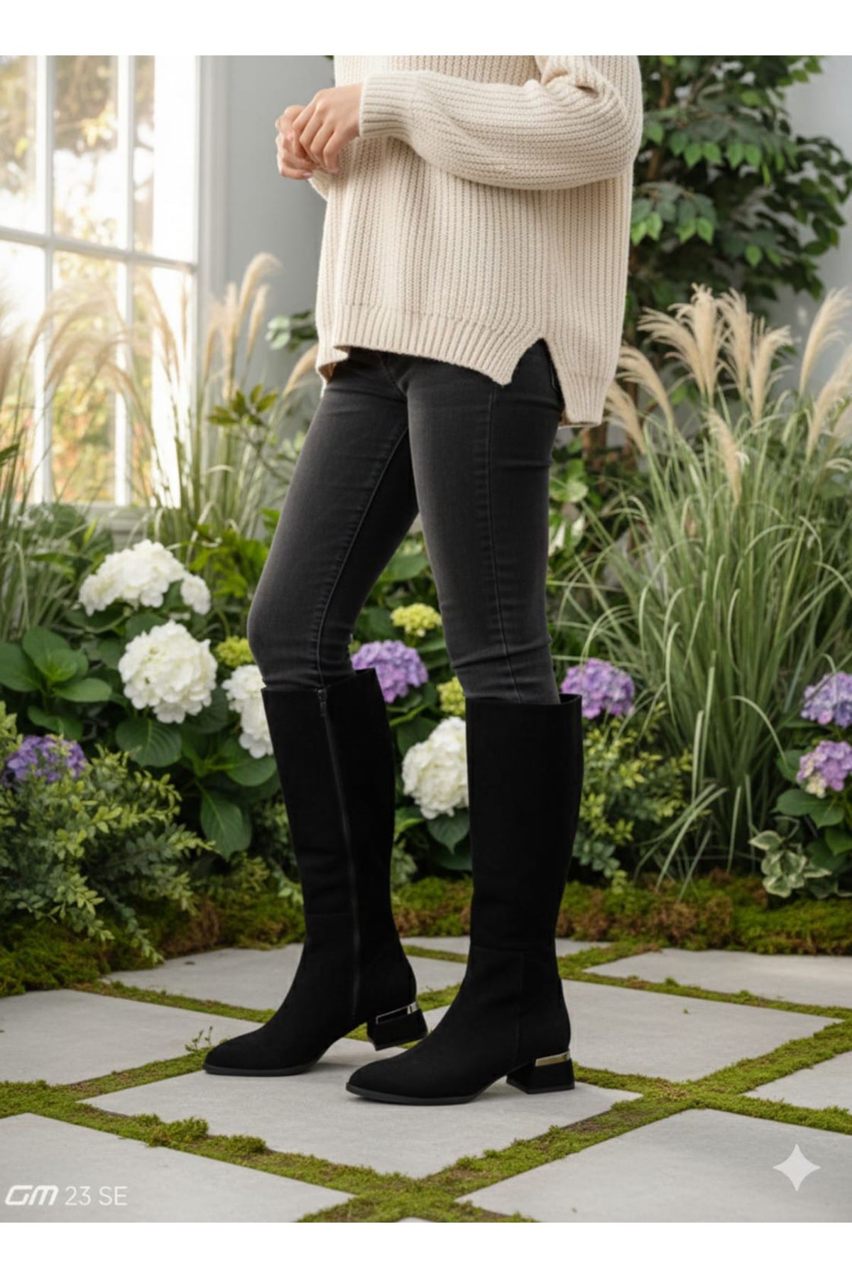 Alia Kadın Diz Topuklu Çizme