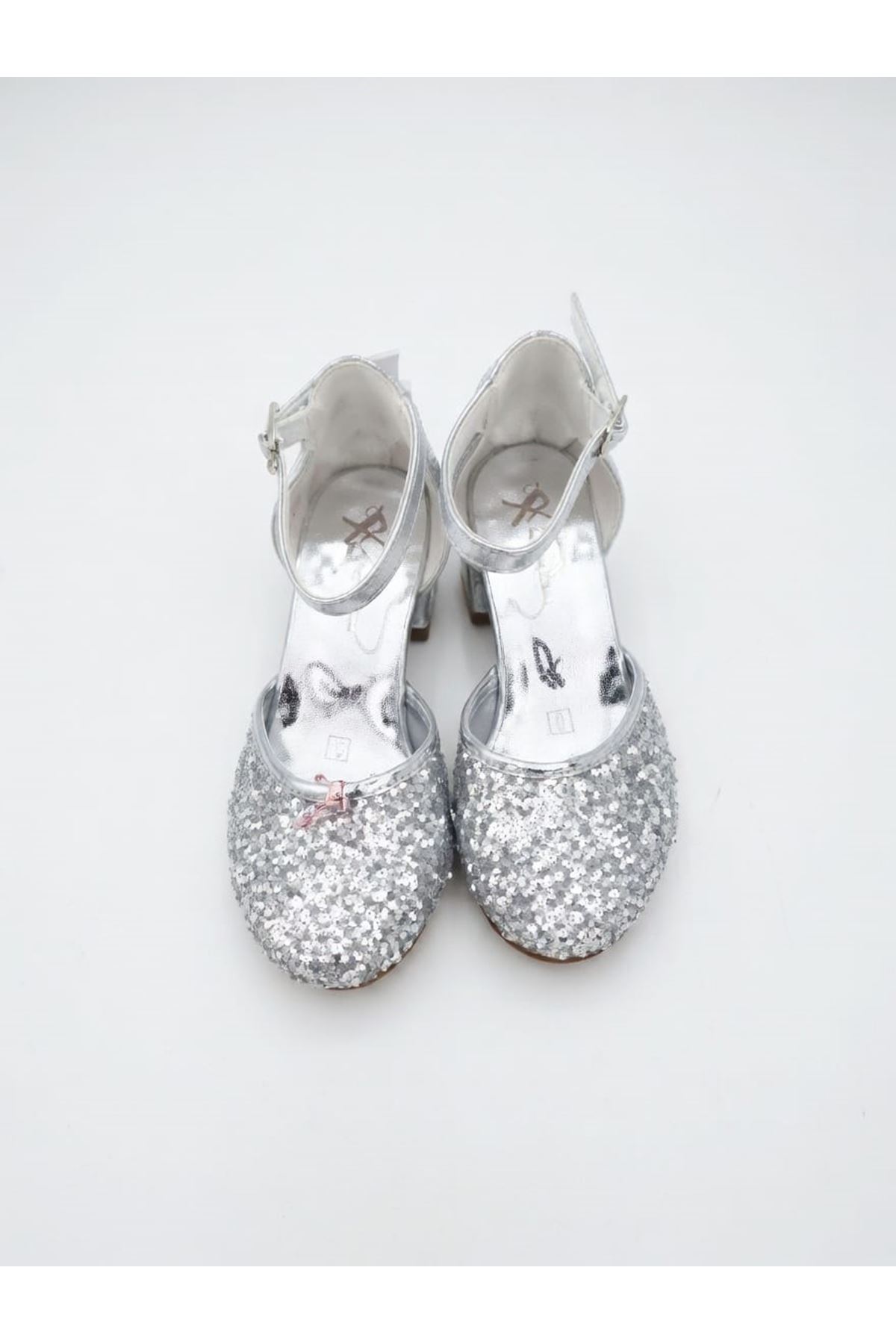 NİNELLA  Gümüş Işıltılı Kız Çocuk Topuklu Ayakkabı