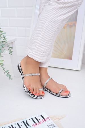 Spehi Taşlı Gümüş Lepoar  Terlik  A-2 