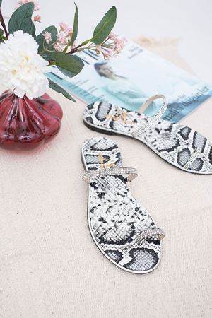 Spehi Taşlı Gümüş Lepoar  Terlik  A-2 