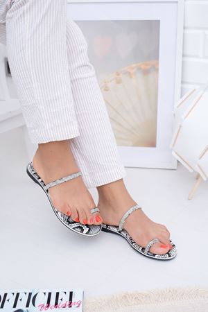 Spehi Taşlı Gümüş Lepoar  Terlik  A-2 