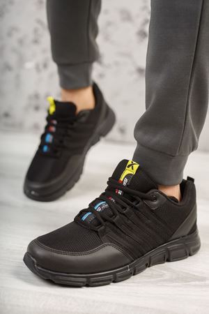 Wawik Siyah Yazı Detaylı Erkek Spor Ayakkabı   C-3