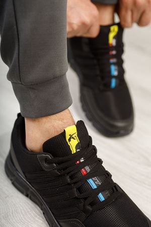 Wawik Siyah Yazı Detaylı Erkek Spor Ayakkabı   C-3