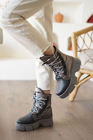 Nas Gri Paraşüt Malzeme Bağcıklı Bot