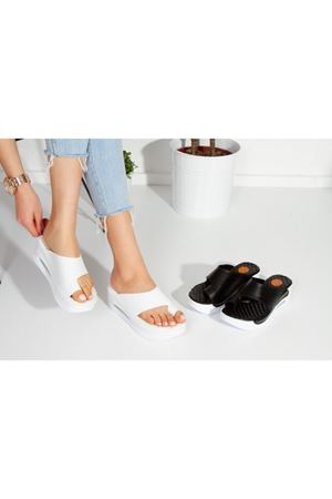 Tools Siyah Balon Taban Kadın Terlik   E-2