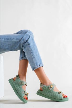 İLHABELA MİNT ÇİFT BANTLI KADIN SANDALET  A-3