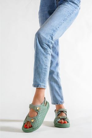İLHABELA MİNT ÇİFT BANTLI KADIN SANDALET  A-3