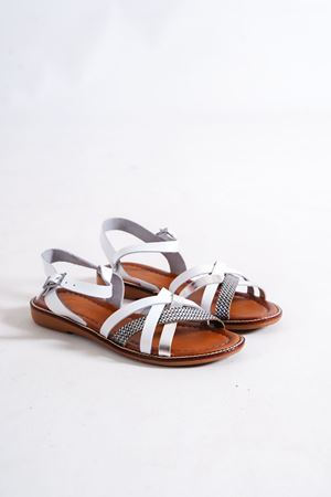 FİXMOD HAKİKİ DERİ BEYAZ  SANDALET    C-1