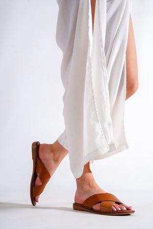 LUPİN HAKİKİ DERİ KADIN KAHVERENGİ  TERLİK   C-1