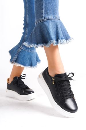 MEXİX  Bağcıklı  Siyah Kadın Spor 