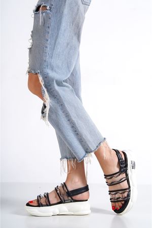 MİRMAR SPOR KADIN SİYAH YAZ SANDALET    C-2