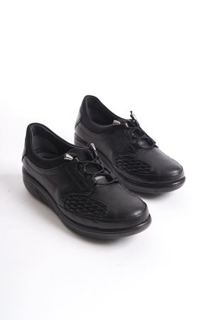 MİYA Siyah  Hakiki Deri Tam Ortopedik  Kemik Çıkıntısına UygunLastik Bağcıklı  D-1