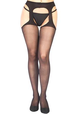 Siyah Özel Bölgesi Açık Fantazi Külotlu Çorap TM0367