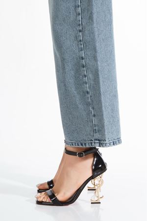 PRINCESS SİYAH METAL YÜKSEK TOPUKLU  ZARİF ABİYE AYAKKABI 