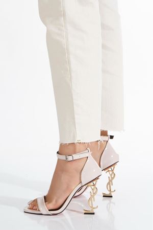 PRINCESS METAL YÜKSEK TOPUKLU BEJ ZARİF ABİYE AYAKKABI