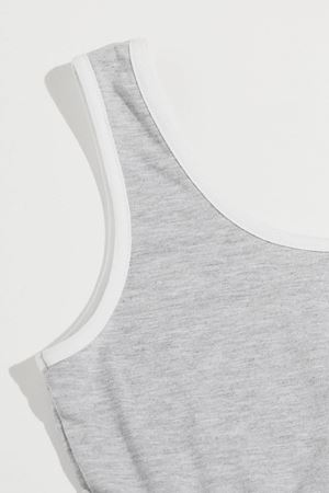 Kadın Gri Askılı Crop Top ve Şortlu Gecelik Takım