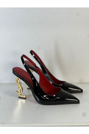 TALYA SİYAH METAL YÜKSEK TOPUKLU SİVRİ BURUN ZARİF STİLETTO