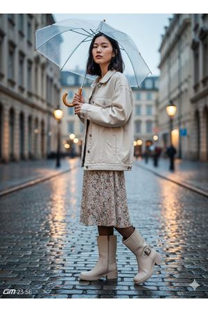 NORA  Fermuarlı Küt Burun Kalın Topuklu Bot