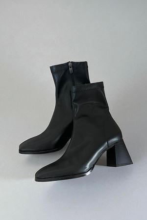 BLACK GRACE  Streç  Kalın Topuklu Bot Siyah