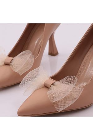  Kadın Yüksek Topuklu Ayakkabı, Ten Rengi