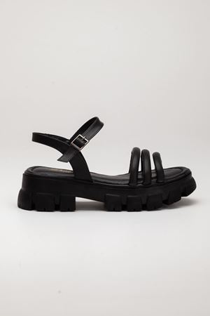 Mehlika Kadın Siyah Biyeli Sandalet