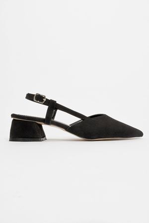 Kadın Arkası Açık Topuklu Sandalet SİYAH 