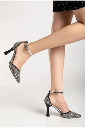 Helz SİYAH Taşlı Topuklu Kadin Ayakkabı