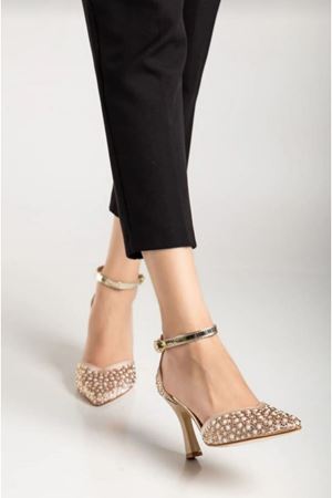 Helz  Taşlı Topuklu Kadin Ayakkabı