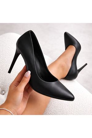 VERA Siyah Stiletto Topuklu Kadın Ayakkabı