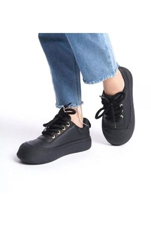  HALAT Bağcıklı Siyah  Kadın Günlük Spor Ayakkabı