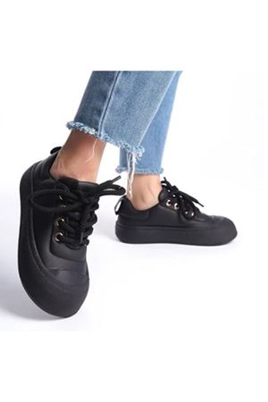  Swell Halat Bağcıklı Siyah  Kadın Günlük Spor Ayakkabı