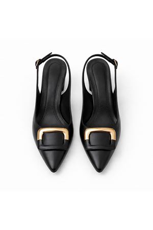  Toka Detaylı Kadın Klasik Topuklu Ayakkabı