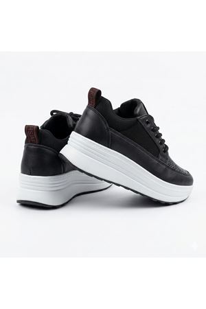 Oneo Siyah Beyaz Kadın Spor Ayakkabı A-1