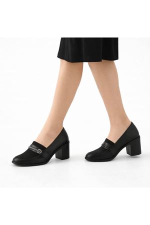 Zero Kalın Topuklı Zarif Şık Ayakkabı Loafer