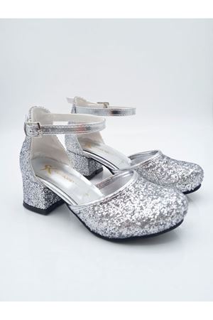 NİNELLA  Gümüş Işıltılı Kız Çocuk Topuklu Ayakkabı