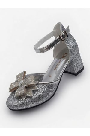 fiyonklu Cam Kırığı Kare Topuklu Abiye Ayakkabı