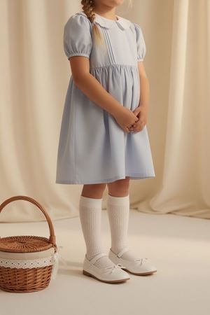  Ariel Fiyonklu Cırtlı Kız Çocuk Babet Ayakkabı Beyaz