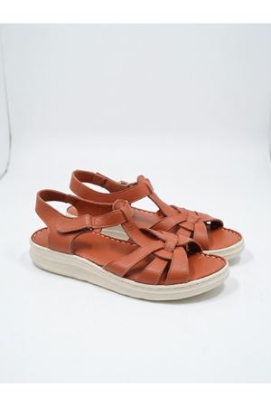 ARİA Kadın Cırtlı Sandalet Kahve 