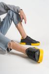 Gogo Siyah Sarı Kadın Spor Ayakkabı