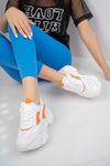 Seyran Turuncu  Beyaz Kadın Sneaker 