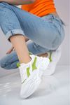 Seyran Yeşil  Beyaz Kadın Sneaker 